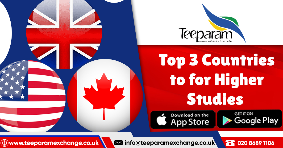 top 3 countries for higher studies